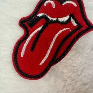 Rolling Stones Tongue Lips Patch  Red Excellent Embroidered Iron On Rock